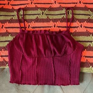 Maroon Beachy Summer Top Small